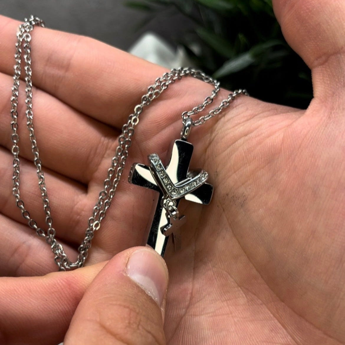 Cross Pendant For Ashes / Holy Water